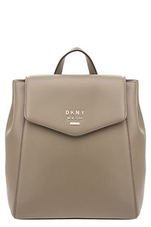Рюкзак из зерненой кожи с откидным клапаном Dkny