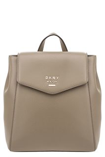 Рюкзак из зерненой кожи с откидным клапаном Dkny