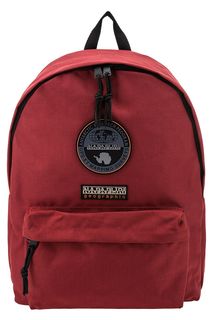 Красный текстильный рюкзак с нашивками Napapijri