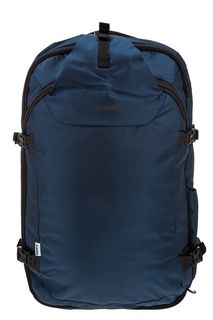 Синий текстильный рюкзак с двумя отделами на молниях Pacsafe