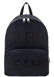 Синий хлопковый рюкзак с логотипом бренда Calvin Klein Jeans