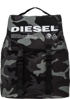 Вместительный текстильный рюкзак в стиле милитари Diesel