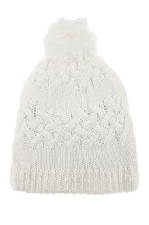 Шапка белого цвета с помпоном Buff