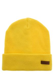 Желтая полушерстяная шапка мелкой вязки Noryalli