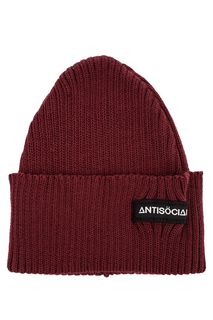 Полушерстяная шапка бордового цвета AntisÖcial WE ARE WHO WE ARE