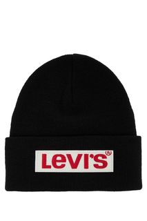 Черная шапка мелкой вязки Levis®