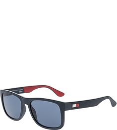 Синие очки в пластиковой оправе Tommy Hilfiger