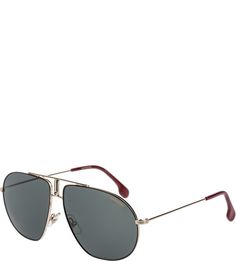 Очки в металлической оправе с красными дужками Carrera