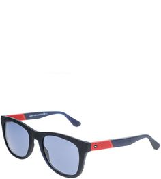 Солнцезащитные очки в синей пластиковой оправе Tommy Hilfiger