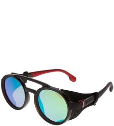 Солнцезащитные очки с зелеными зеркальными линзами Carrera