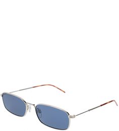 Солнцезащитные очки в серебристой металлической оправе Tommy Hilfiger