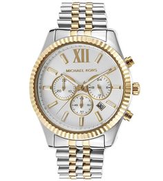 Часы с металлическим браслетом и хронографом Michael Kors
