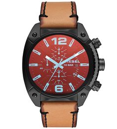 Кварцевые часы с черным корпусом Diesel