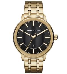 Кварцевые часы с золотистым металлическим браслетом Maddox Armani Exchange