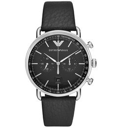 Часы с кожаным ремешком Emporio Armani