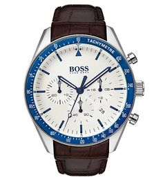 Кварцевые часы круглой формы с хронографом Hugo Boss