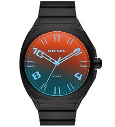 Часы с металлическим браслетом и подсветкой Diesel
