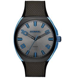 Часы с текстильной вставкой на ремешке Diesel