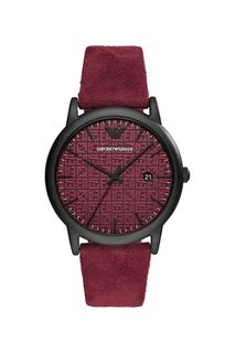 Часы с монограммой бренда на циферблате Emporio Armani