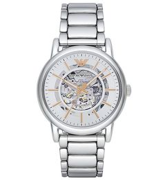 Механические часы с люминесцентными стрелками Emporio Armani