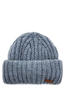 Объемная синяя шапка с отворотом Noryalli