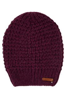 Фиолетовая шапка крупной вязки Noryalli