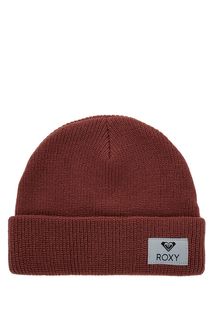 Коричневая шапка мелкой вязки Roxy