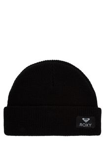 Черная шапка мелкой вязки Roxy