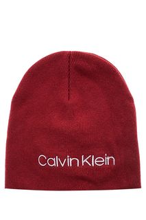 Полушерстяная шапка с логотипом бренда Calvin Klein Jeans