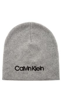 Полушерстяная шапка с логотипом бренда Calvin Klein Jeans