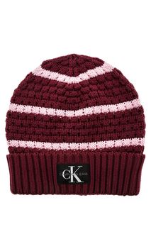 Хлопковая шапка в полоску Calvin Klein Jeans