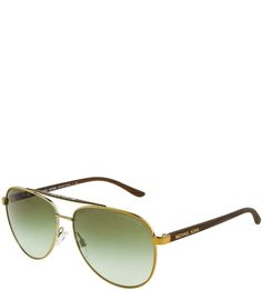 Солнцезащитные очки с золотистой металлической оправой Hvar Michael Kors