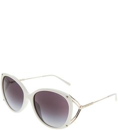 Очки с пластиковой оправой молочного цвета Morro Bay Michael Kors