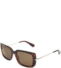 Очки в пластиковой оправе с животным принтом Polaroid