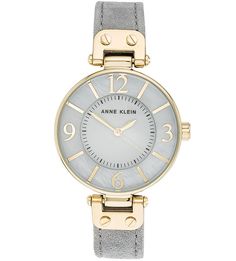 Часы с тонким замшевым ремешком Anne Klein