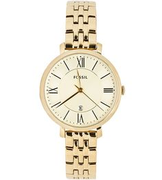 Часы с золотистым металлическим браслетом Fossil