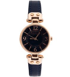 Часы с синим кожаным ремешком Anne Klein