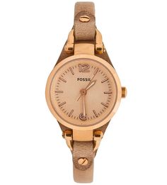 Часы с циферблатом круглой формы Fossil