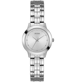 Часы с серебристым металлическим браслетом Guess