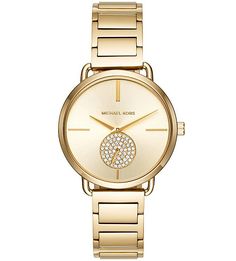 Часы с металлическим браслетом с позолотой Michael Kors