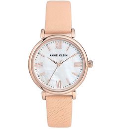 Кварцевые часы с кожаным ремешком Anne Klein