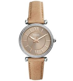 Кварцевые часы с люминесцентными стрелками Fossil