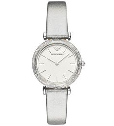 Часы с серебристым ремешком Emporio Armani