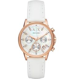 Часы с хронографом и декоративной отделкой Lady Banks Armani Exchange
