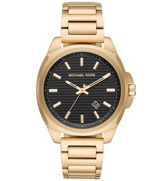Золотистые часы с подсветкой Michael Kors