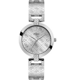 Часы серебристого цвета с монограммой бренда G Luxe Guess