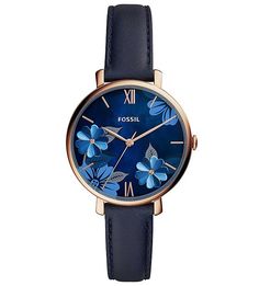 Часы с цветочным декором Jacqueline Fossil
