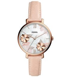 Часы с цветочным декором Jacqueline Fossil