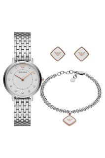 Часы в комплекте с браслетом и серьгами Emporio Armani