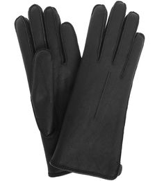 Черные перчатки из натуральной кожи Bartoc